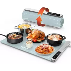 FEPPO Tapis de Chauffage Alimentaire, Film Graphène Hautes Performances, Chauffe-Rapide Réglable 6 Niveaux, Minuteur 6h, Idéal B