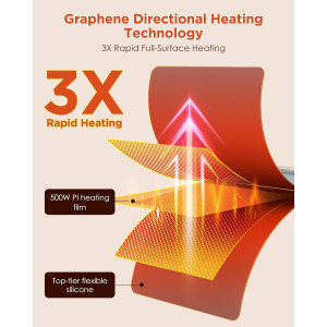 FEPPO Food Warming Mat – Fast, Adjustable Graphene Heating Tray with Timer