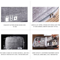 Portable Electronic Accessories Organizer Bag | Travel Tech Storage Pouch