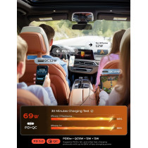 Chargeur Voiture Rétractable LISEN 69W USB-C Rapide iPhone