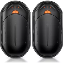 Chauffe-mains Rechargeables AI 2 pcs, Puce Intelligente, 20h Chauffage Sécurisé, Cadeau Noël