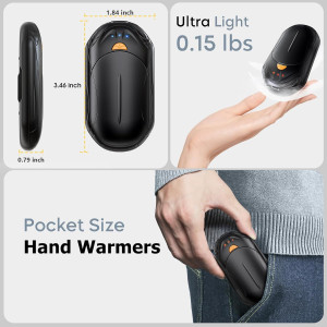 Rechargeable AI Hand Warmers 2 Pack – 20H Safe Heat, Portable Gifts