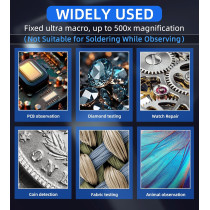 T TAKMLY USB Digital Microscope 500x Magnification with Light & Screen