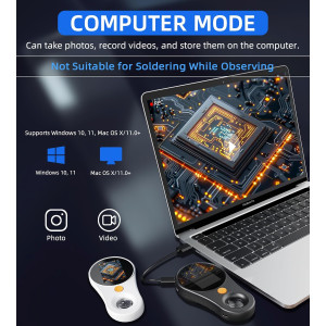 Loupe Numérique T TAKMLY 500x USB Écran 2 IPS Portable