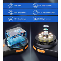 Loupe Numérique T TAKMLY 500x USB Écran 2 IPS Portable