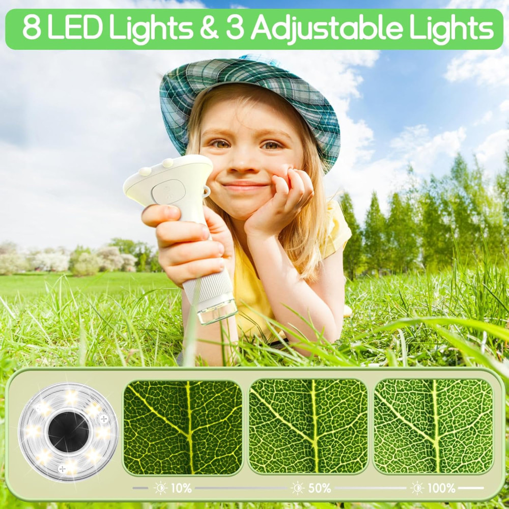 Microscope Portable Enfants - Loupe Numérique Éducative 3-11 ans