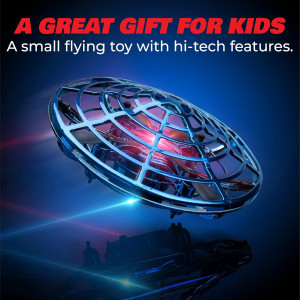 Force1 Scoot Hand-Operated Mini Drone for Kids & Adults – LED UFO Toy