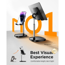 LISEN Adjustable Cell Phone Stand for iPhone, iPad & Office Desk Use