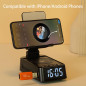 Bluetooth Speaker Phone Stand with Clock – Wireless Holder Gift for Men, Women, Dad, Mom, Husband, Boy