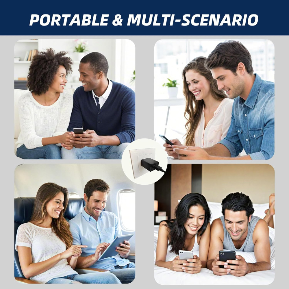 5V 1A USB Power Adapter Plug – UL Certified, Black, 5W Charger Block