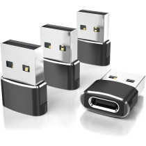 Elebase USB to USB-C Adapter 4Pack for iPhone 17, iPad, Samsung S25