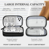 FYY Travel Cable Organizer Pouch – Waterproof, Portable, Double Layer Case