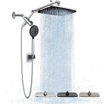 Veken Wide Rain Shower Head with Handheld – High Pressure Combo Set