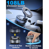 Support Téléphone Aimanté 360° Nano Gel pour Voiture et iPhone 17 Pro Max