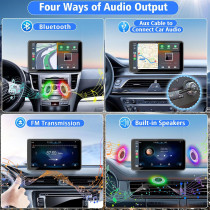 Autoradio 7 HD Portable Bluetooth 5.2 avec Apple CarPlay & Android Auto