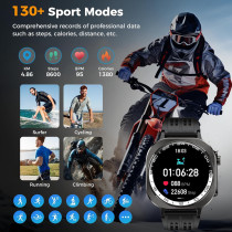 Montre Connectée 2025 AMOLED 3D 1.43 IP68 Sport & Santé