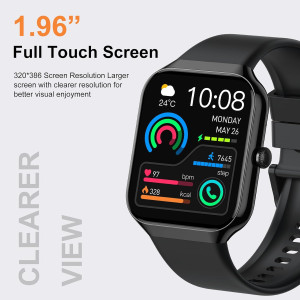 2025 Smart Watch for Men & Women | 1.96 HD, Heart Rate & Sleep Monitor