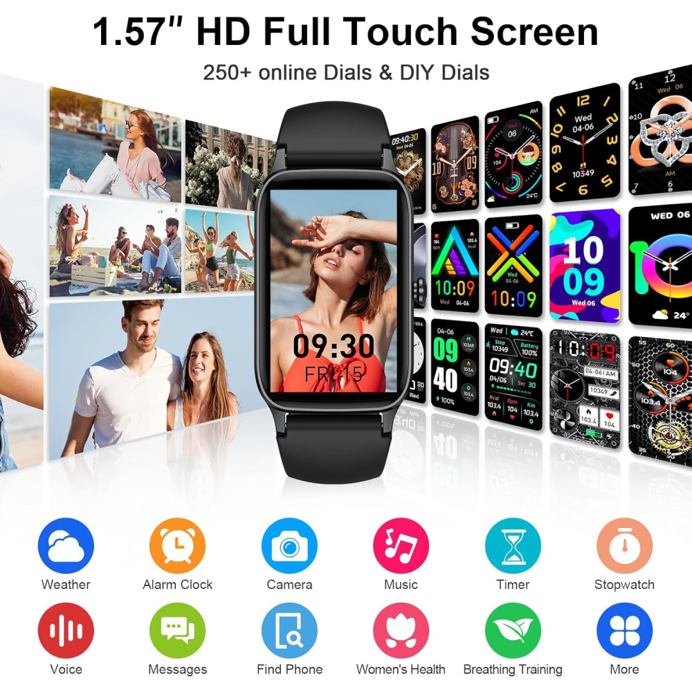 2025 Smartwatch with Call Answer, Heart Rate & 113 Sports Tracker, IP68