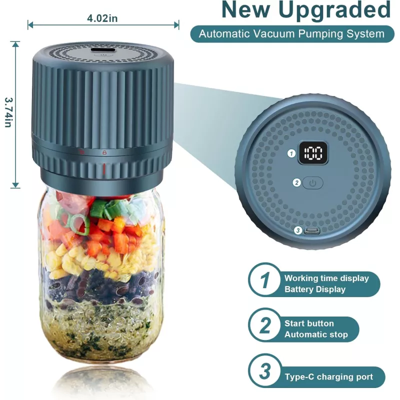 M12 Auto Stop Scellant sous Vide pour Bocaux Mason 2025