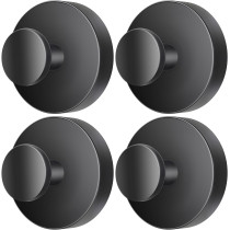 2025 Upgraded Drill-Free Stainless Steel Suction Cup Hooks - 4 Pack Black