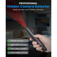 Détecteur de Caméra Cachée JAXTIN G9 Pro 2025 - Anti-Spy, GPS Tracker, Micro-Écoute, 72H, 6 Niveaux Sensibilité
