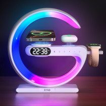 RYND 2025 5-in-1 Magnetic Speaker Alarm Clock with Wireless Charger