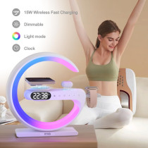 RYND 2025 5-in-1 Magnetic Speaker Alarm Clock with Wireless Charger