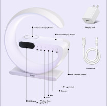 RYND 2025 5-in-1 Magnetic Speaker Alarm Clock with Wireless Charger