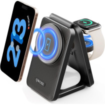 2025 Wireless Fast Charging Station: Magnetic 3-in-1 Charger for iPhone, Apple Watch & AirPods