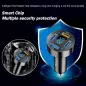 Chargeur Voiture USB 66W Rapide avec Voltmètre LED Compatible iPhone 14/13/12/11/S22/S21/S10/S9