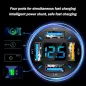 Chargeur Voiture USB 66W Rapide avec Voltmètre LED Compatible iPhone 14/13/12/11/S22/S21/S10/S9