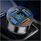 Chargeur Voiture USB 66W Rapide avec Voltmètre LED Compatible iPhone 14/13/12/11/S22/S21/S10/S9