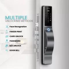 Serrure Intelligente 3D avec Caméra HD & Entrée Sans Clé