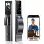 Serrure Intelligente 3D Reconnaissance Faciale HD, Entrée Sans Clé, WiFi, Auto-Verrouillage, App Wishome
