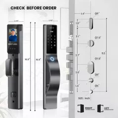Serrure Intelligente 3D avec Caméra HD & Entrée Sans Clé