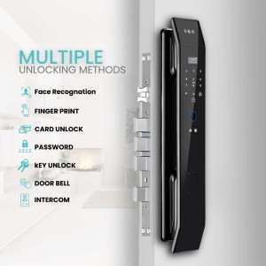 Serrure WiFi Intelligente 3D Face, Empreinte & Vidéo Doorbell