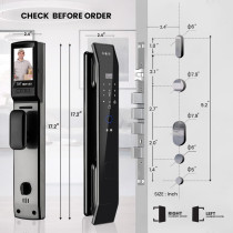 Smart WiFi Door Lock with 3D Face ID, Fingerprint & Video Doorbell
