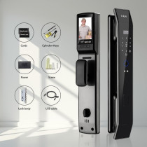 Smart WiFi Door Lock with 3D Face ID, Fingerprint & Video Doorbell