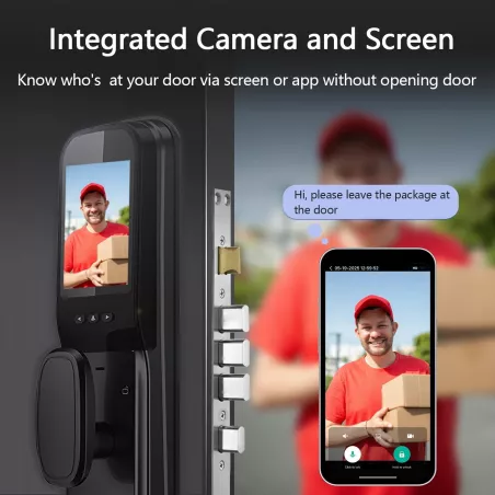 Serrure Intelligente 3D Reconnaissance Faciale avec Caméra