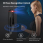 3D Face Recognition Smart Lock with Camera, Keypad & Fingerprint, Waterproof Mortise Door Lock with HD Video Doorbell