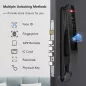 Serrure Intelligente 3D Reconnaissance Faciale, Empreinte Digitale, Clavier, Caméra HD Étanche, Sonnette Vidéo