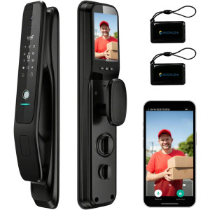 3D Face Recognition Smart Lock with Camera, Keypad & Fingerprint