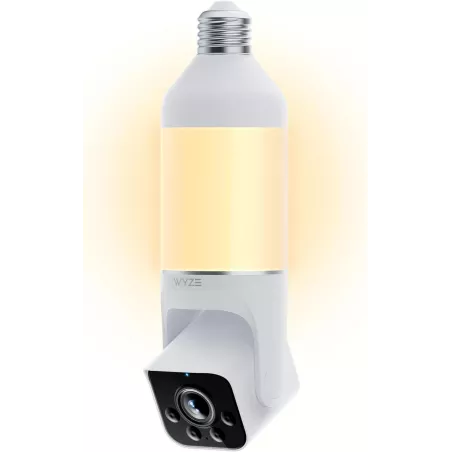 Caméra WYZE Bulb 2K HD Extérieure, Vision Nocturne Couleur