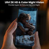 Caméra Sécurité 2K 2025 Sans Fil, Batterie Longue Durée & AI