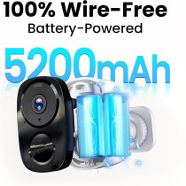 2025 Upgraded 2K Wireless Outdoor Security Camera - AI Motion & 6-Month Battery