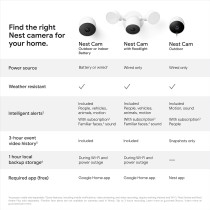 Google Nest Cam Battery 2nd Gen - Outdoor & Indoor Security Camera, 1 Pack