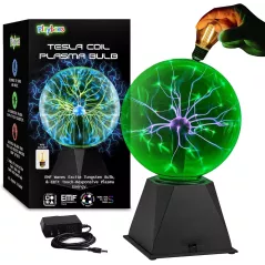 Boule Plasma 7 Playbees Green - Tesla, Électricité Statique