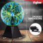 Playbees 7 Green Plasma Ball Tesla Coil Bulb - Static Electricity Globe for Parties, STEM, Decor