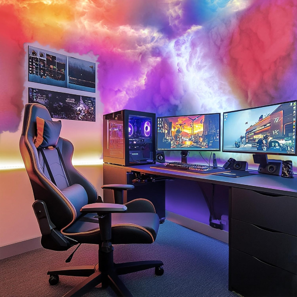 Lampe LED Nuage Orage 3D Colorée DIY pour Soirées