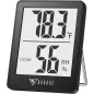 DOQAUS Hygromètre Numérique Intérieur Thermomètre Humidité Rapide Précis pour Maison Bureau Noir